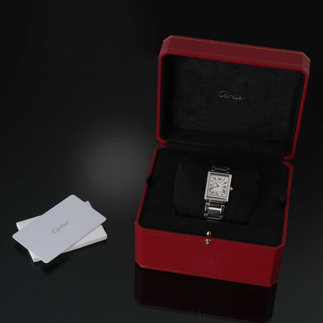 까르띠에 탱크 머스트 라지 스틸