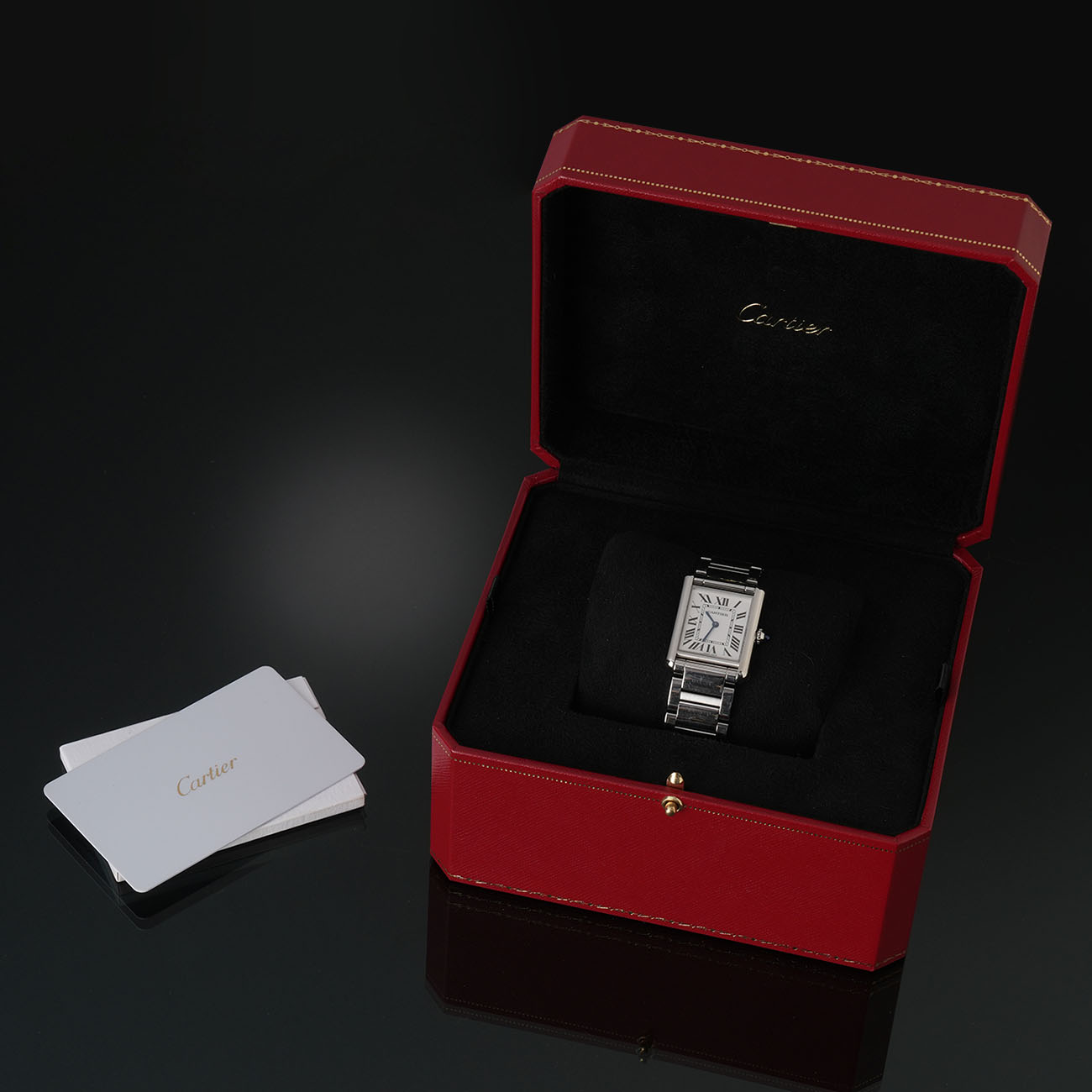 까르띠에 탱크 머스트 라지 스틸